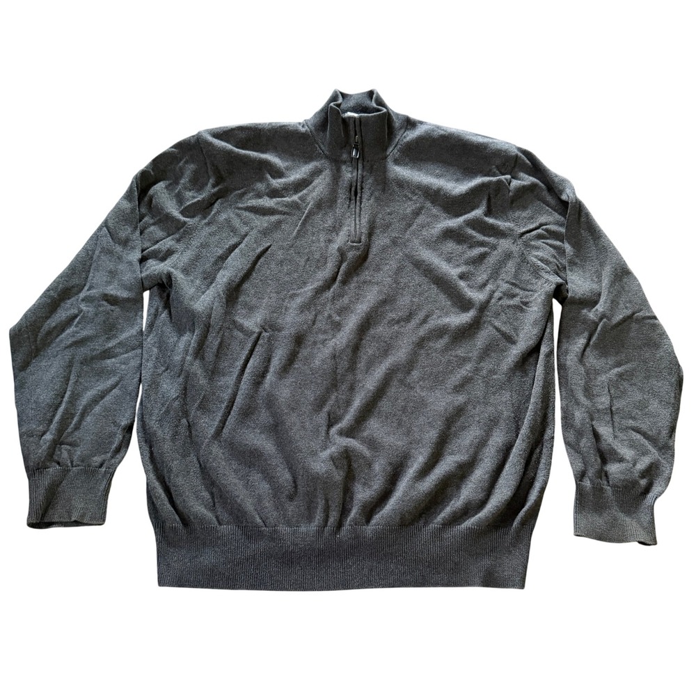 Jos A Bank Signature Collection Men's Pima Cotton Quarter Zip Sweater Large
